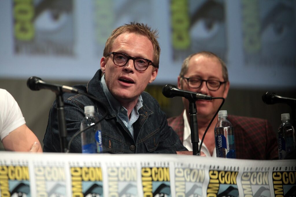 Paul Bettany and James Spader at San Diego Comic-Con in July 2014